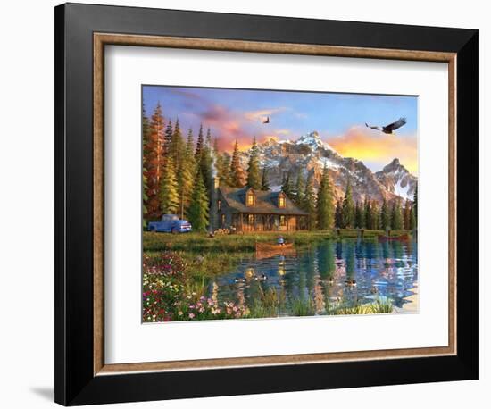 Old Log Cabin-Dominic Davison-Framed Art Print