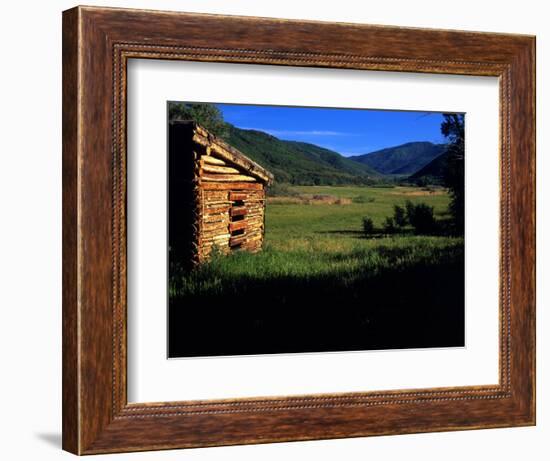 Old Log Homestead near Park City, Utah, USA-Howie Garber-Framed Photographic Print