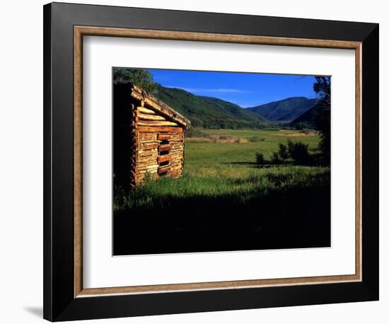 Old Log Homestead near Park City, Utah, USA-Howie Garber-Framed Photographic Print