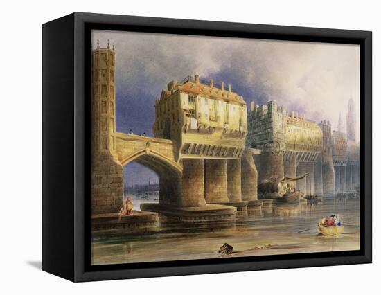 Old London Bridge in 1745, 1846-Joseph Josiah Dodd-Framed Premier Image Canvas