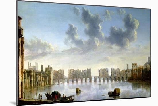 Old London Bridge-Claude de Jongh-Mounted Giclee Print