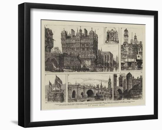 Old London Bridge-Henry William Brewer-Framed Giclee Print