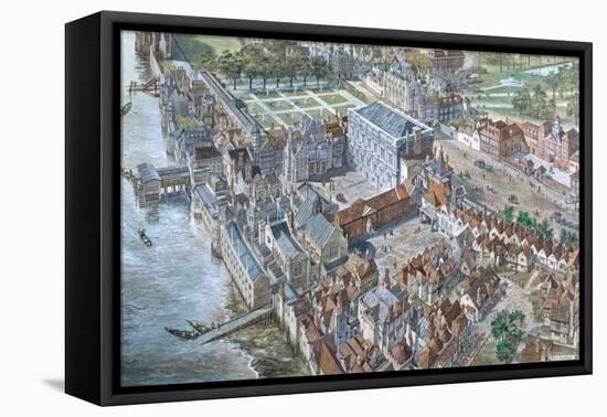 Old London Reconstructed: the Palace of Whitehall About 1680-Peter Jackson-Framed Premier Image Canvas