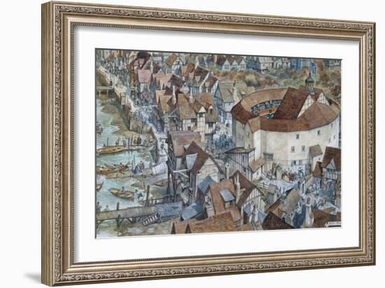 Old London Reconstructed: the Rose Theatre, Southwark-Peter Jackson-Framed Giclee Print