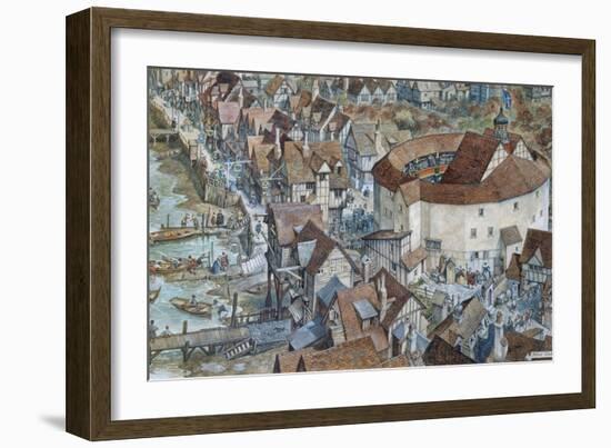 Old London Reconstructed: the Rose Theatre, Southwark-Peter Jackson-Framed Giclee Print