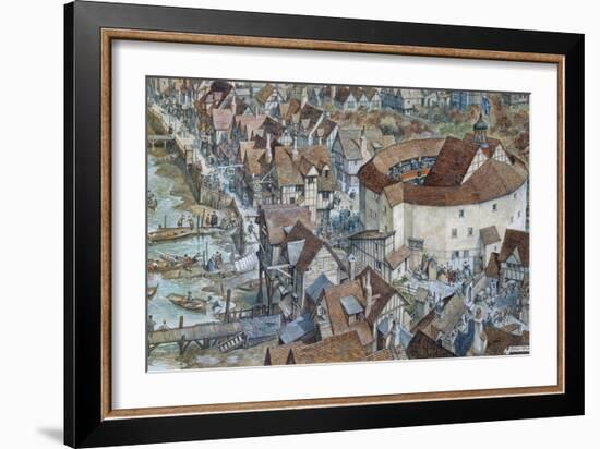 Old London Reconstructed: the Rose Theatre, Southwark-Peter Jackson-Framed Giclee Print