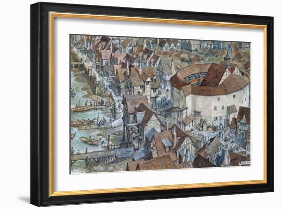 Old London Reconstructed: the Rose Theatre, Southwark-Peter Jackson-Framed Giclee Print