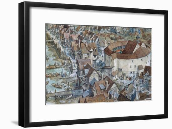 Old London Reconstructed: the Rose Theatre, Southwark-Peter Jackson-Framed Premium Giclee Print