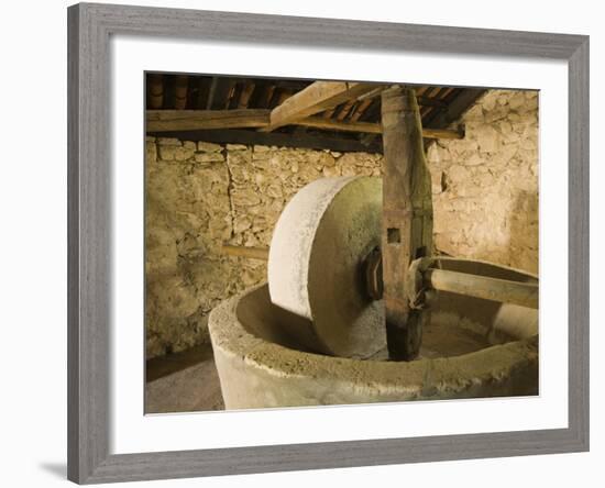 Old machinery to make olive oil at Arboretum, , Trsteno, , Dalmatia, Croatia-Merrill Images-Framed Photographic Print