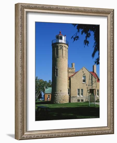 Old Mackinac Point Lighthouse, Mackinaw City, Michigan, USA-Michael Snell-Framed Photographic Print