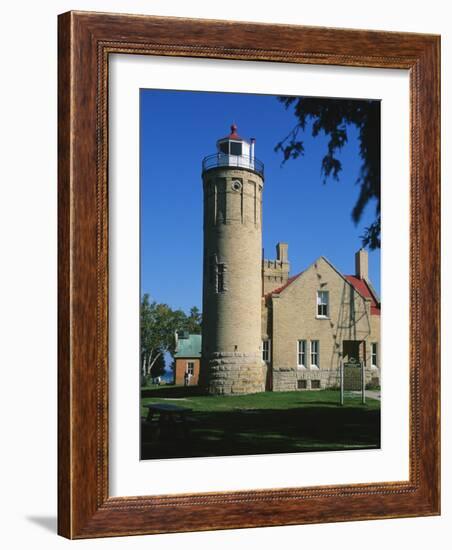 Old Mackinac Point Lighthouse, Mackinaw City, Michigan, USA-Michael Snell-Framed Photographic Print