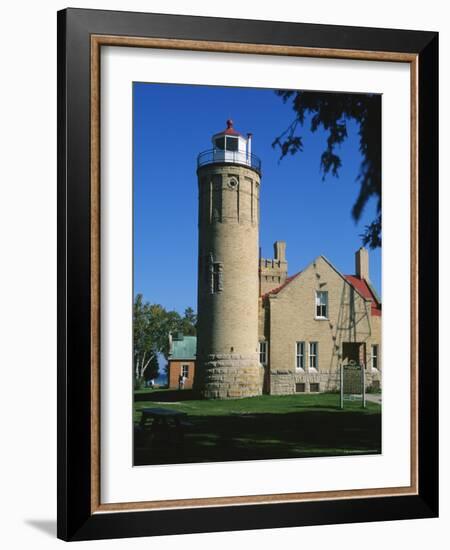 Old Mackinac Point Lighthouse, Mackinaw City, Michigan, USA-Michael Snell-Framed Photographic Print