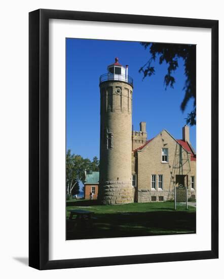 Old Mackinac Point Lighthouse, Mackinaw City, Michigan, USA-Michael Snell-Framed Photographic Print