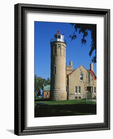 Old Mackinac Point Lighthouse, Mackinaw City, Michigan, USA-Michael Snell-Framed Photographic Print