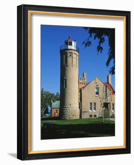 Old Mackinac Point Lighthouse, Mackinaw City, Michigan, USA-Michael Snell-Framed Photographic Print