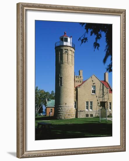 Old Mackinac Point Lighthouse, Mackinaw City, Michigan, USA-Michael Snell-Framed Photographic Print