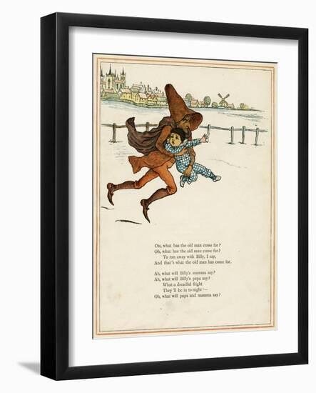 Old Man Abducting a Little Boy-Kate Greenaway-Framed Art Print