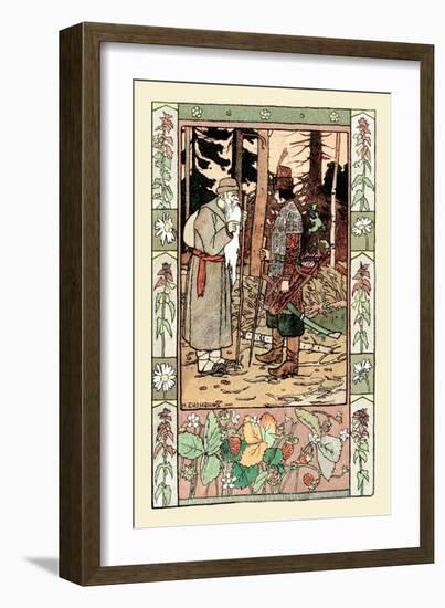 Old Man and Archer-Ivan Bilibin-Framed Art Print