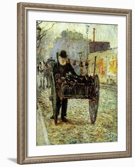 Old Man Carrying Bottles, 1892-Childe Hassam-Framed Giclee Print