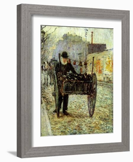 Old Man Carrying Bottles, 1892-Childe Hassam-Framed Giclee Print