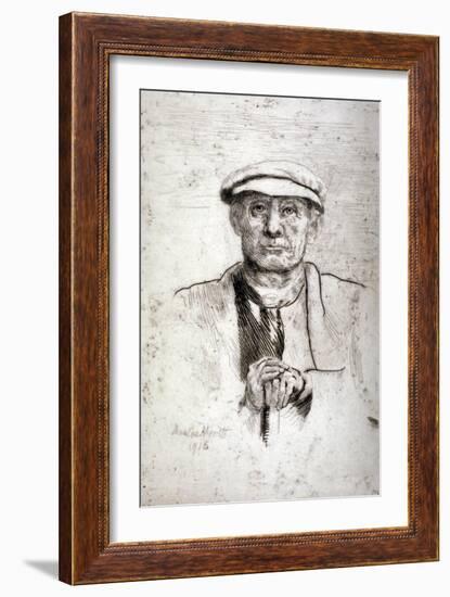 Old Man in a Flat Cap, 1916-Anna Lea Merritt-Framed Giclee Print