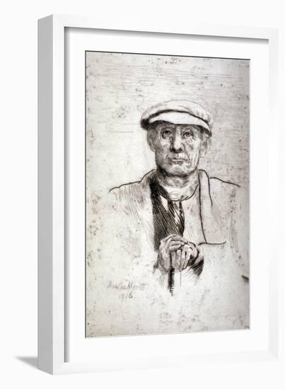 Old Man in a Flat Cap, 1916-Anna Lea Merritt-Framed Giclee Print