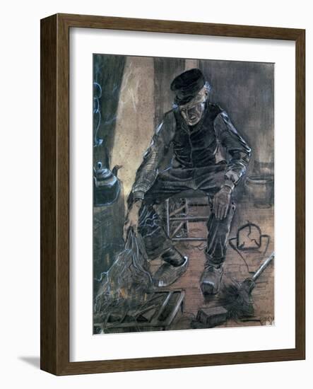 Old Man Kindling Wood, 1881-Vincent van Gogh-Framed Giclee Print