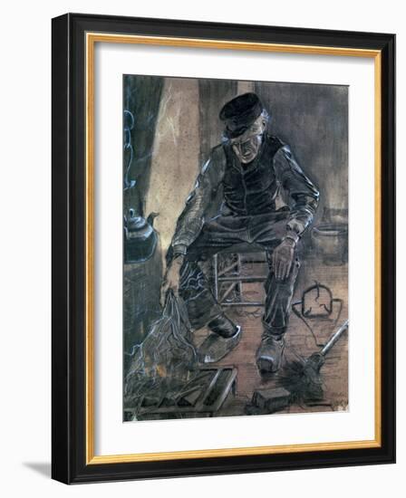 Old Man Kindling Wood, 1881-Vincent van Gogh-Framed Giclee Print