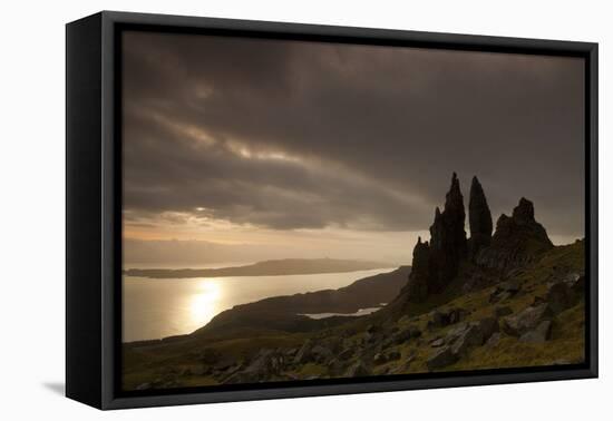 Old Man of Storr at Dawn, Skye, Inner Hebrides, Scotland, UK, January 2011-Peter Cairns-Framed Premier Image Canvas