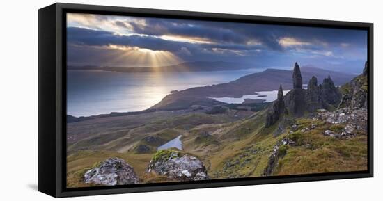 Old Man of Storr, Isle of Skye, Scotland. Autumn (November)-Adam Burton-Framed Premier Image Canvas