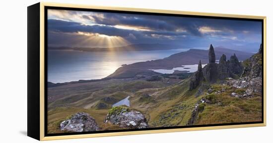 Old Man of Storr, Isle of Skye, Scotland. Autumn (November)-Adam Burton-Framed Premier Image Canvas