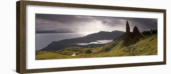 Old Man of Storr, Loch Leathan and Raasay Sound, Trotternish, Isle of Skye, Scotland-Patrick Dieudonne-Framed Photographic Print