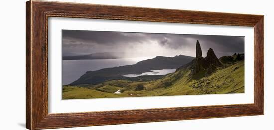 Old Man of Storr, Loch Leathan and Raasay Sound, Trotternish, Isle of Skye, Scotland-Patrick Dieudonne-Framed Photographic Print