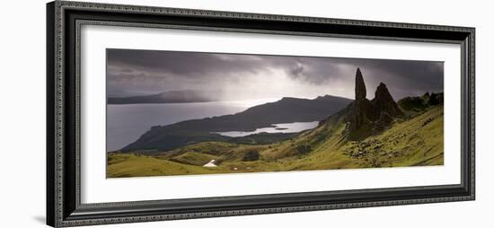 Old Man of Storr, Loch Leathan and Raasay Sound, Trotternish, Isle of Skye, Scotland-Patrick Dieudonne-Framed Photographic Print