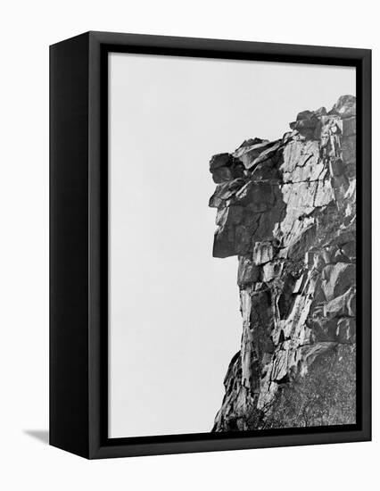 Old Man of the Mountain, Franconia Notch, White Mountains-null-Framed Stretched Canvas