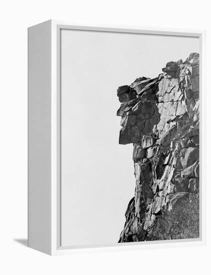 Old Man of the Mountain, Franconia Notch, White Mountains-null-Framed Stretched Canvas