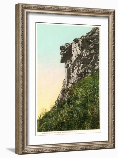 Old Man of the Mountains, White Mountain, New Hampshire--Framed Art Print
