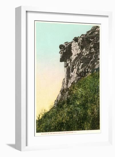 Old Man of the Mountains, White Mountain, New Hampshire--Framed Art Print