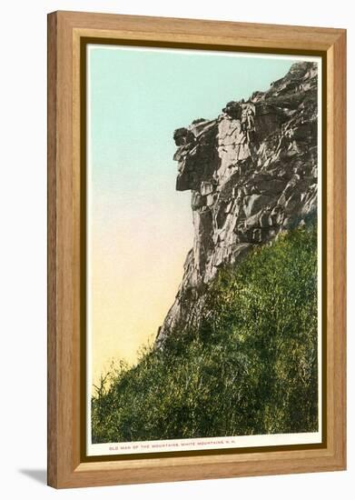 Old Man of the Mountains, White Mountain, New Hampshire-null-Framed Stretched Canvas