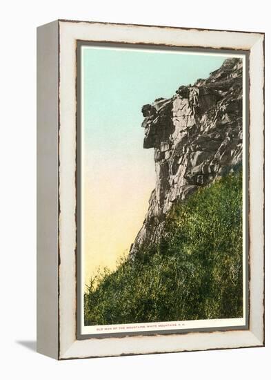 Old Man of the Mountains, White Mountain, New Hampshire-null-Framed Stretched Canvas