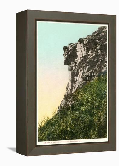 Old Man of the Mountains, White Mountain, New Hampshire-null-Framed Stretched Canvas