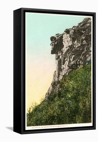 Old Man of the Mountains, White Mountain, New Hampshire-null-Framed Stretched Canvas