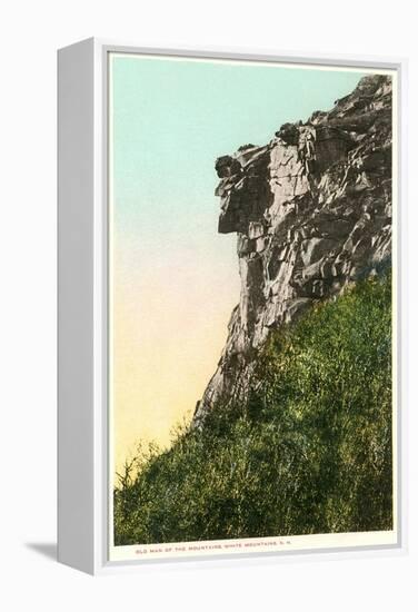 Old Man of the Mountains, White Mountain, New Hampshire-null-Framed Stretched Canvas