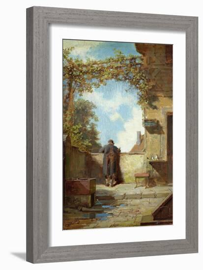 Old Man on the Terrace-Carl Spitzweg-Framed Giclee Print