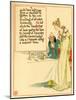 Old Man Sitting At A Table First With A Young Girl-Walter Crane-Mounted Art Print