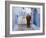 Old Man Walking in a Typical Street in Chefchaouen, Rif Mountains Region, Morocco-Levy Yadid-Framed Photographic Print