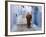 Old Man Walking in a Typical Street in Chefchaouen, Rif Mountains Region, Morocco-Levy Yadid-Framed Photographic Print