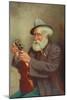 Old Man with a Violin-T. Clare-Mounted Giclee Print