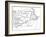 Old Map of Acadia, 17th Century-null-Framed Giclee Print