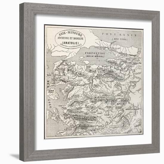 Old Map Of Anatolia-marzolino-Framed Art Print